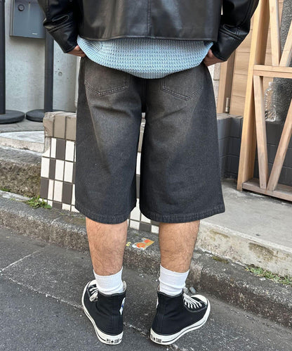 超藍色爆破沙灘褲