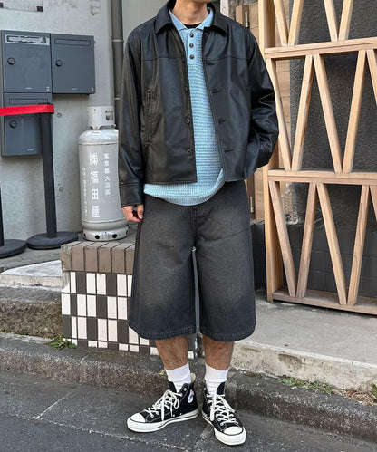 超藍色爆破沙灘褲