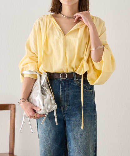 梯子花邊寬鬆上衣