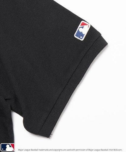 聯名 MLB 鹿子紋 立領短袖Polo衫