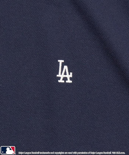 聯名 MLB 鹿子紋 立領短袖Polo衫