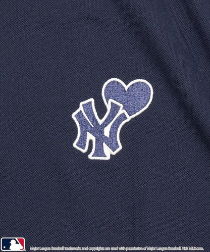 聯名 MLB 心形標誌刺繡Polo衫