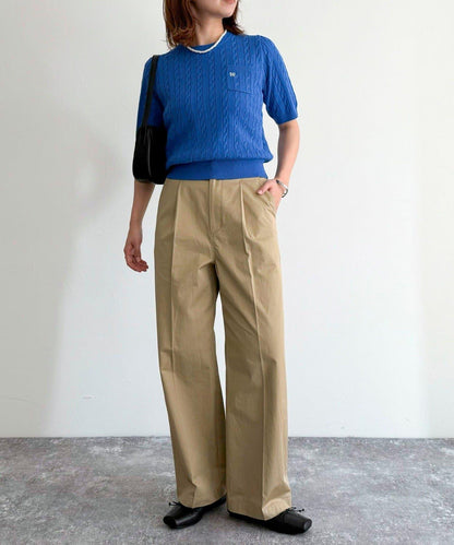 FR刺繡連帽圖案帶口袋針織套頭衫