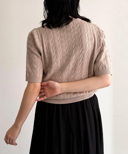 FR刺繡連帽圖案帶口袋針織套頭衫