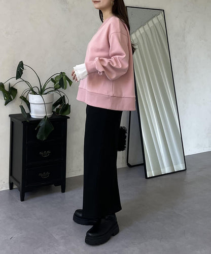 褶皺袖V領衛衣