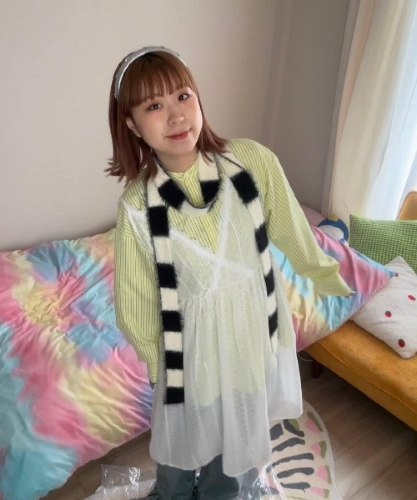 【HS】【momo企劃】條紋兩穿蝴蝶結襯衫