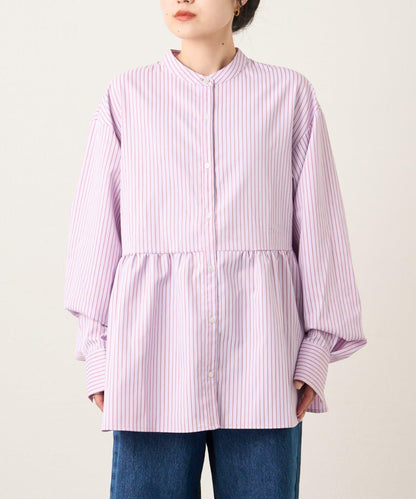 【HS】【momo企劃】條紋兩穿蝴蝶結襯衫