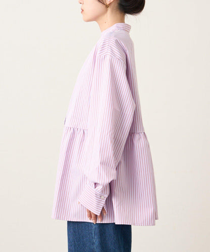 【HS】【momo企劃】條紋兩穿蝴蝶結襯衫