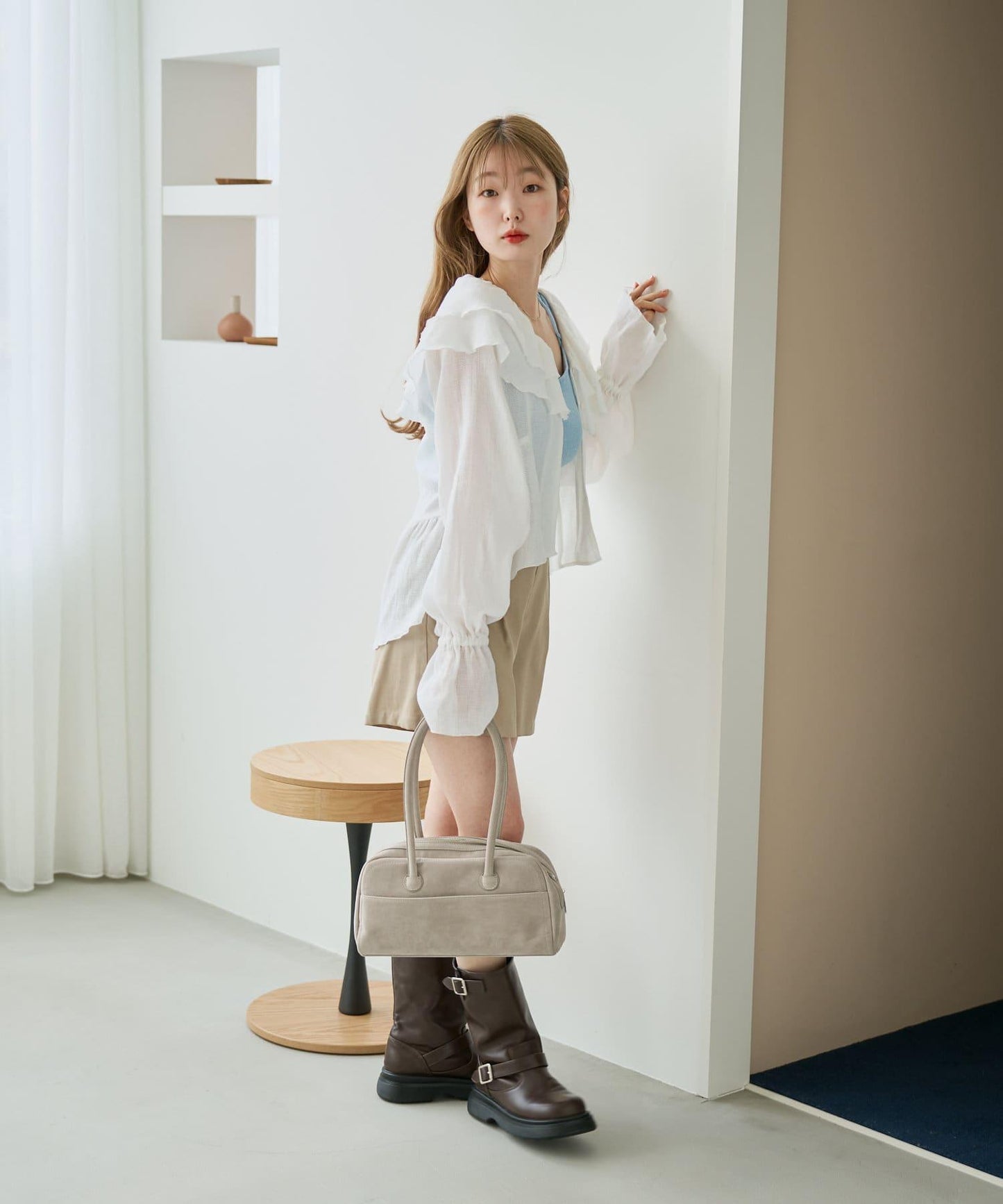 【2025SS目錄】網眼荷葉邊襯衫
