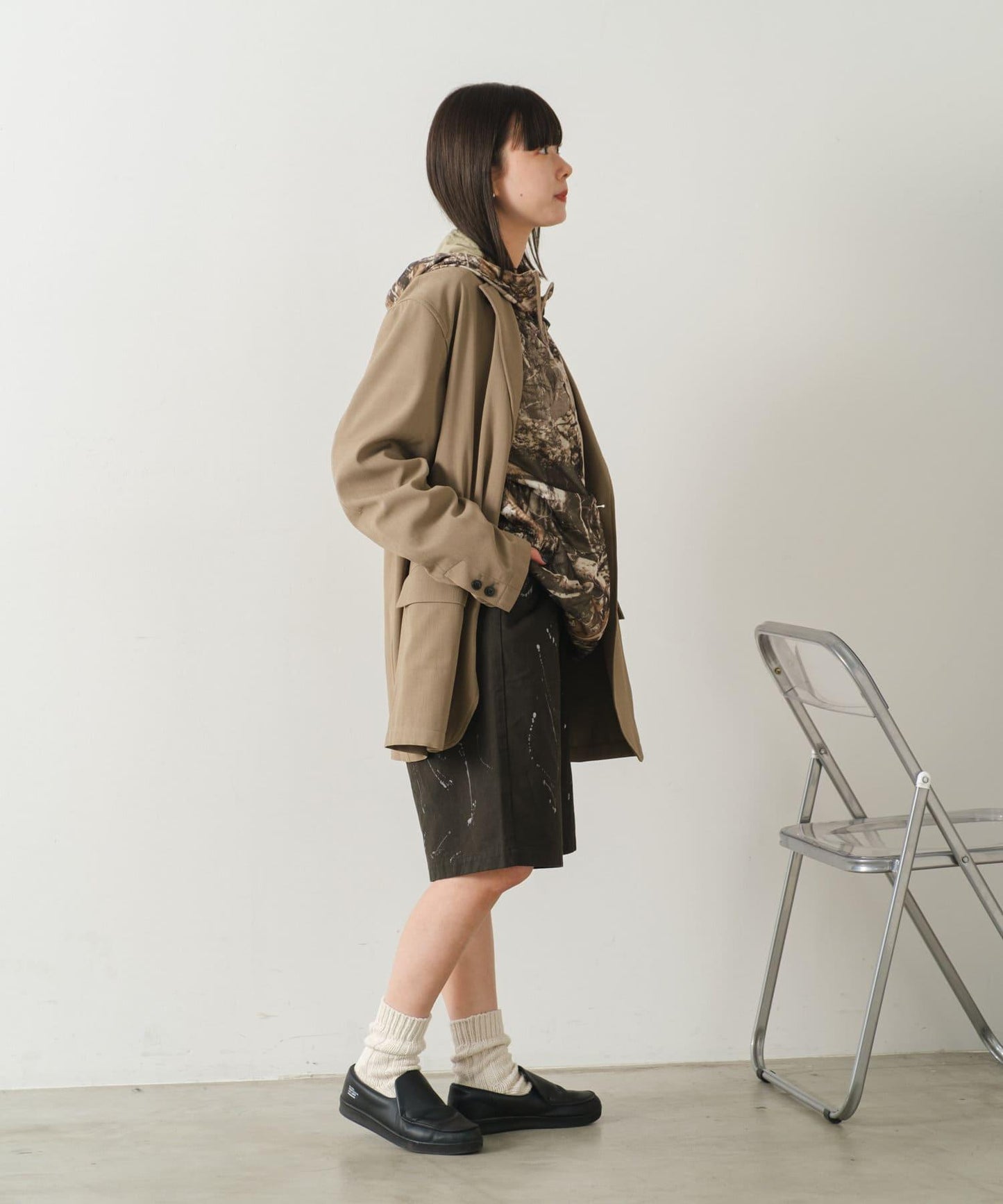 【WHIMSIC/2尺碼展開】手繪棉帆布短褲