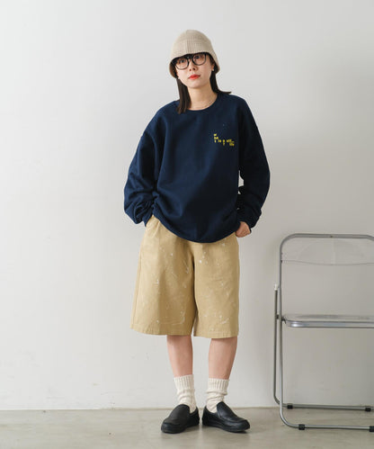 【WHIMSIC/2尺碼展開】手繪棉帆布短褲