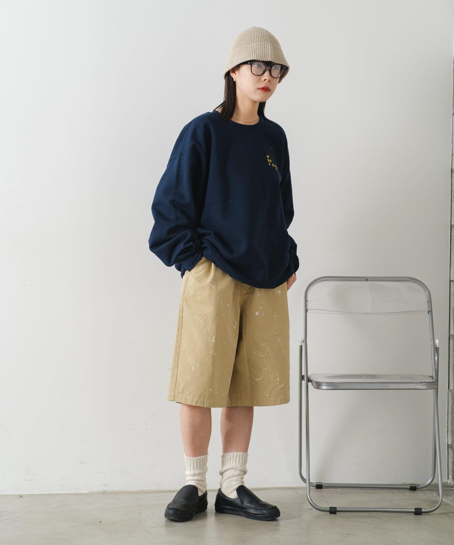 【WHIMSIC/2尺碼展開】手繪棉帆布短褲