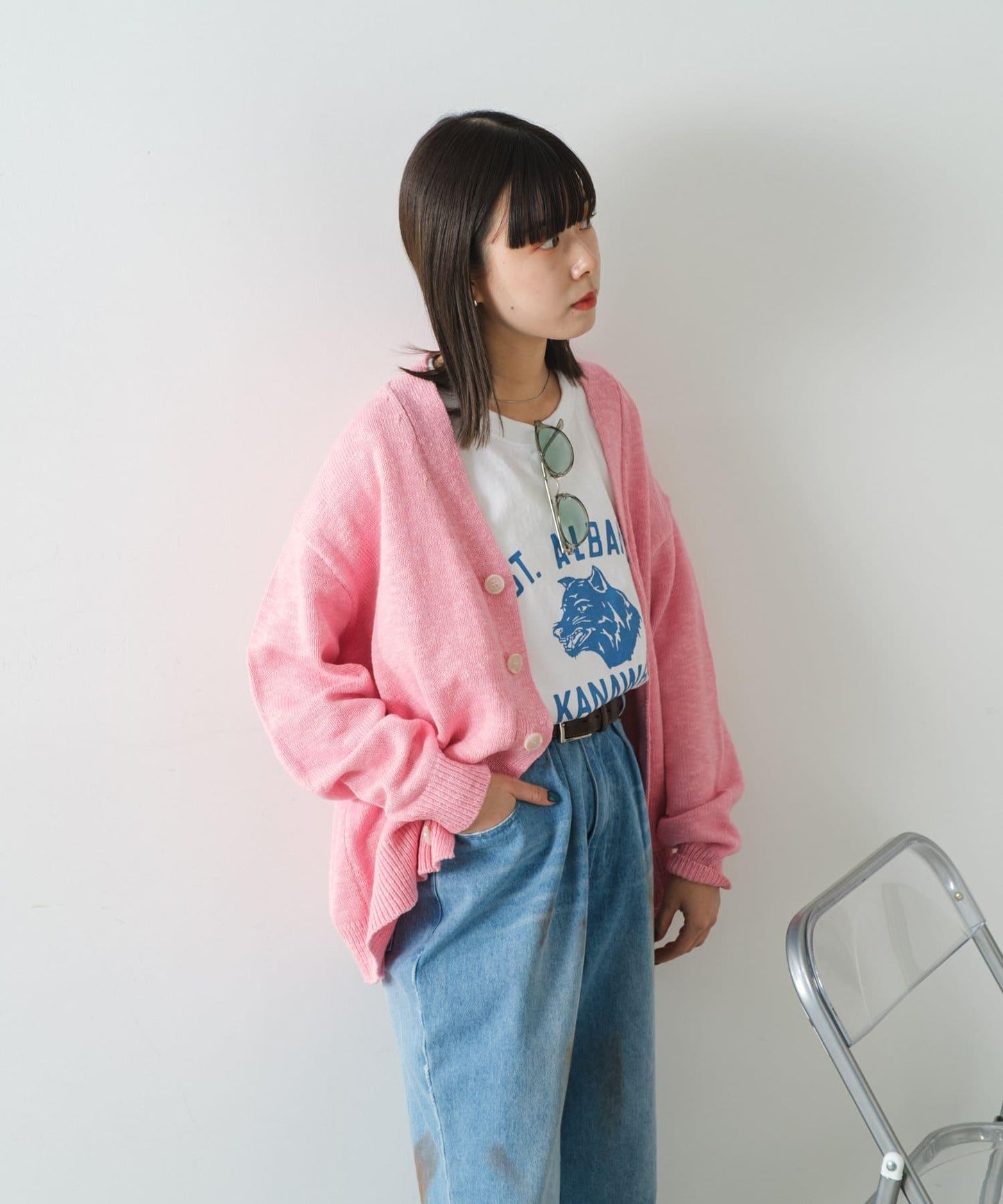 【WHIMSIC】條紋毛線針織開衫