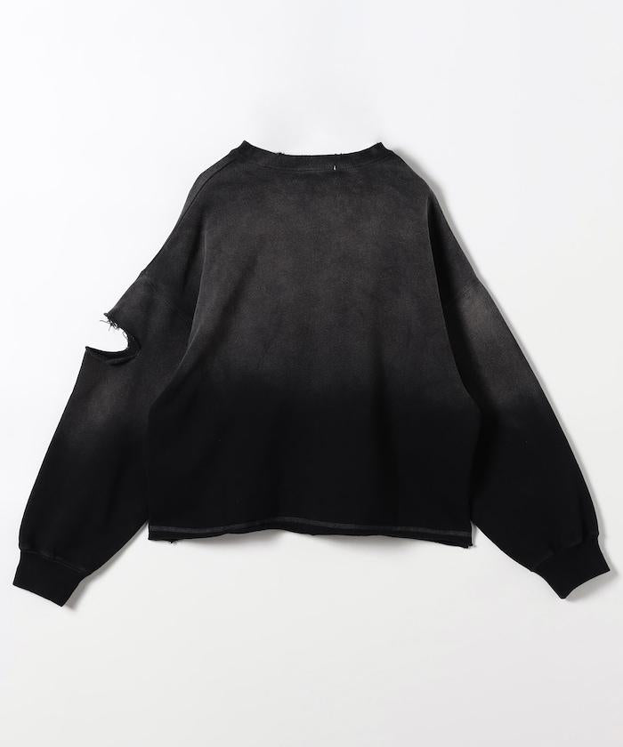 粉末漂白 剪裁開衩衛衣