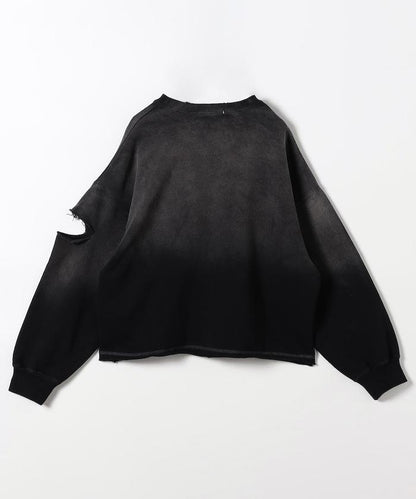 粉末漂白 剪裁開衩衛衣