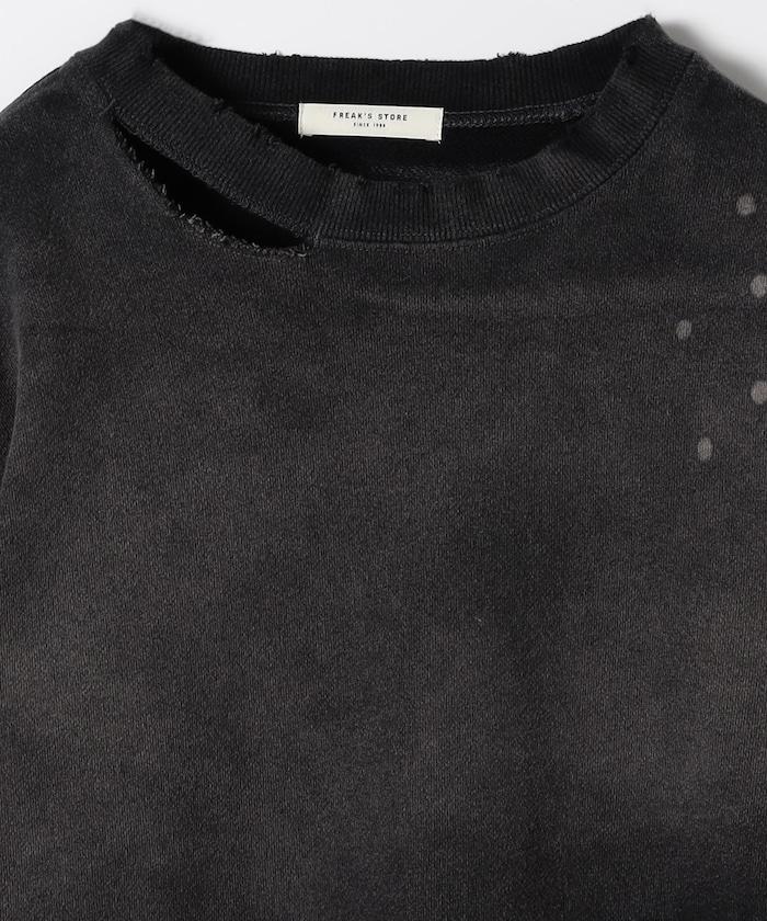 粉末漂白 剪裁開衩衛衣