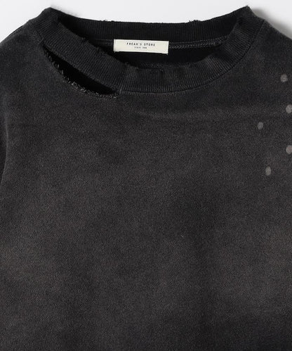 粉末漂白 剪裁開衩衛衣