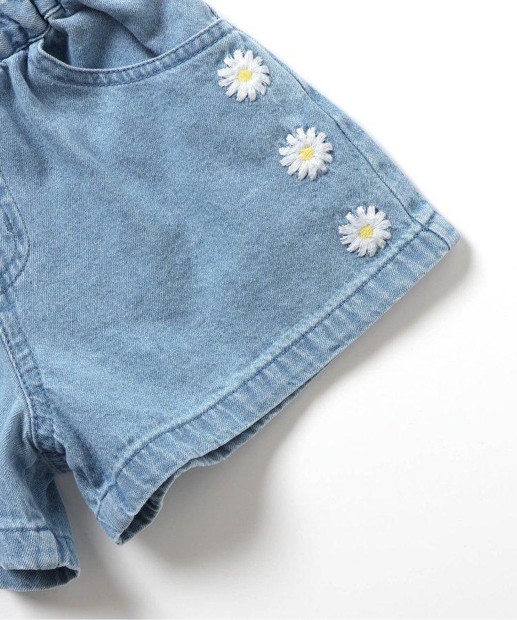 心形花朵刺繡短褲