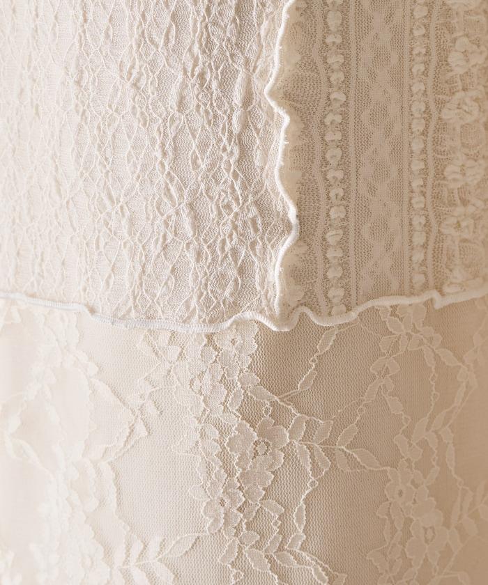 蕾絲 拼接 長褲