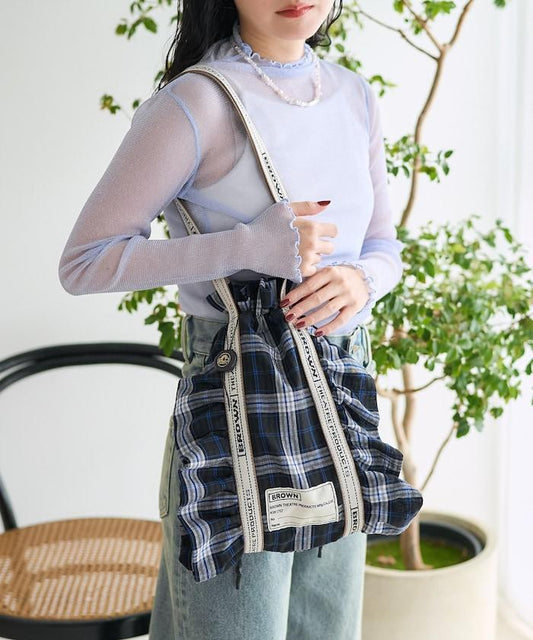 聯名重 格紋荷葉邊鞋包