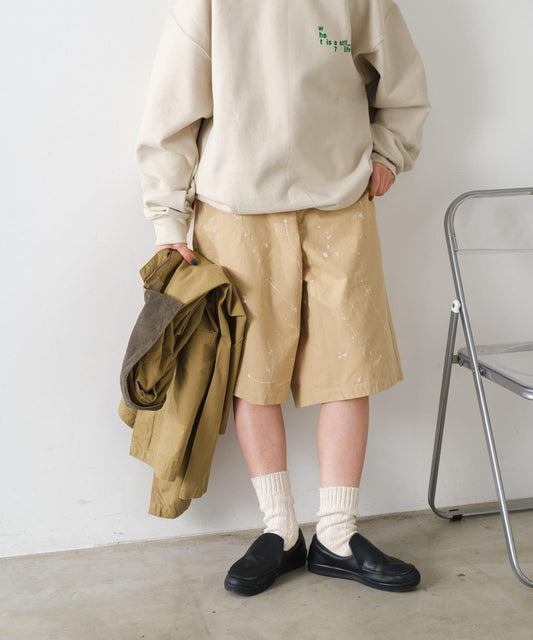 【WHIMSIC/2尺碼展開】手繪棉帆布短褲