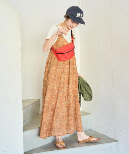印度 印花 女士吊帶連衣裙【限量】