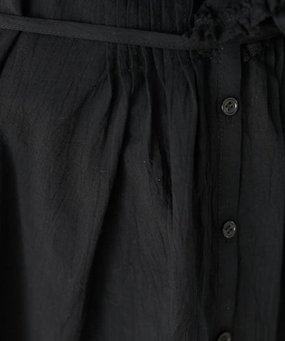 荷葉領 針褶襯衫