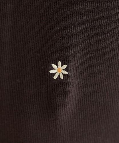 迷你雛菊刺繡長袖T恤