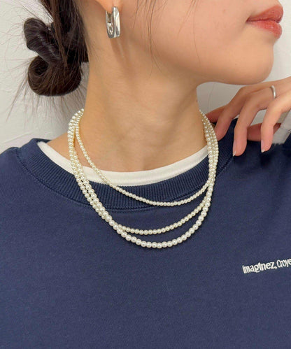 珍珠3連短項鍊