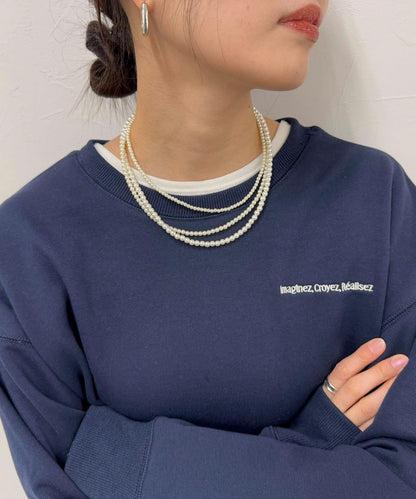 珍珠3連短項鍊