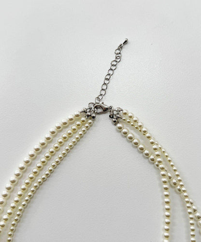 珍珠3連短項鍊