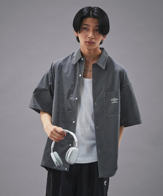 聯名 UMBRO 刺繡格子襯衫