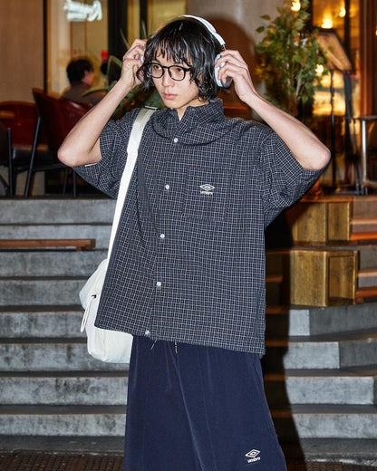 聯名 UMBRO 刺繡格子襯衫