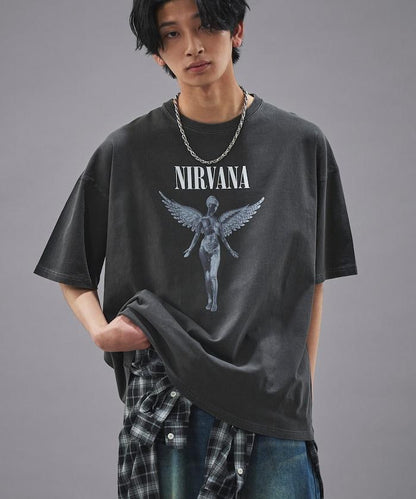 NIRVANA IN UTERO 色素T恤
