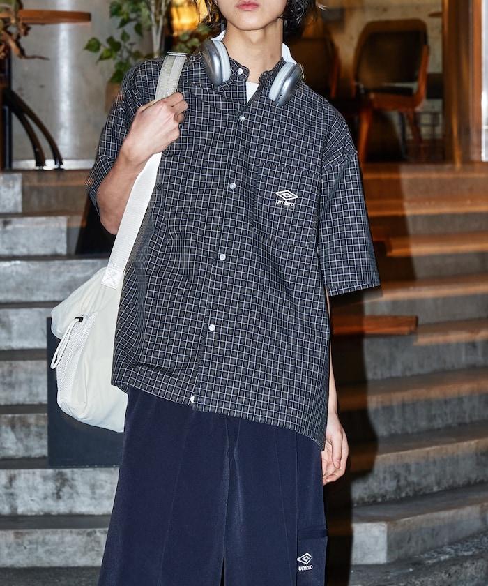 聯名 UMBRO 刺繡格子襯衫