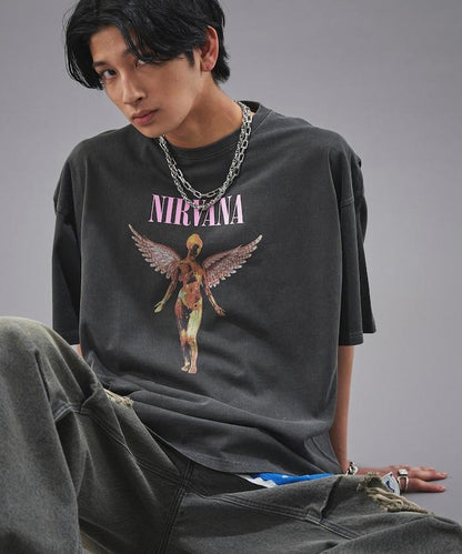 NIRVANA IN UTERO 色素T恤