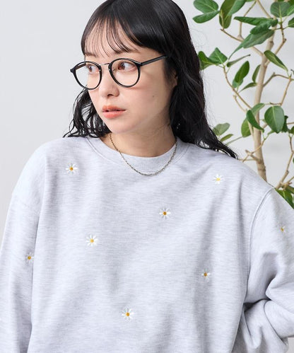 雛菊刺繡衛衣