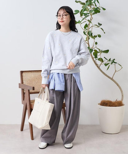 雛菊刺繡衛衣