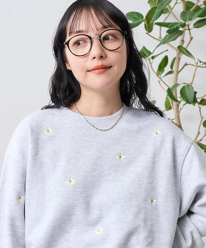 雛菊刺繡衛衣