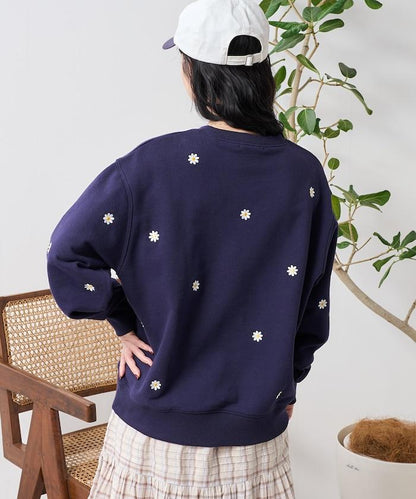雛菊刺繡衛衣