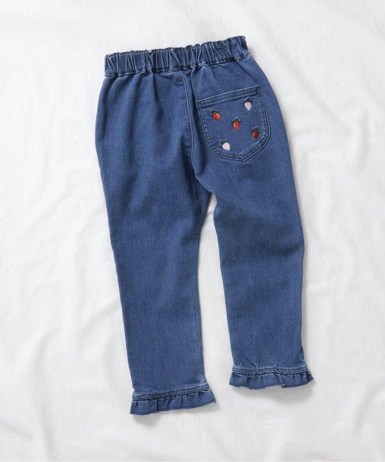 水果刺繡口袋九分褲
