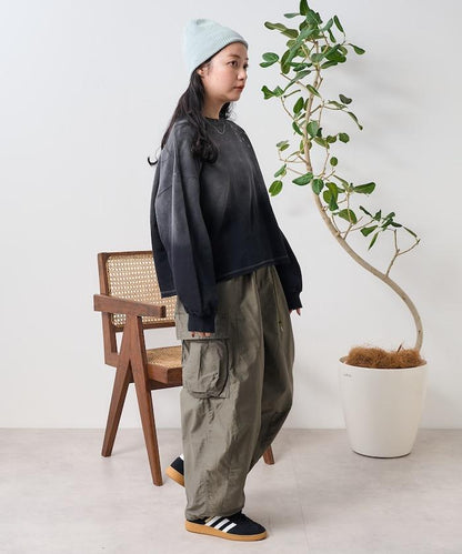 粉末漂白 剪裁開衩衛衣