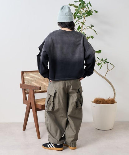 粉末漂白 剪裁開衩衛衣