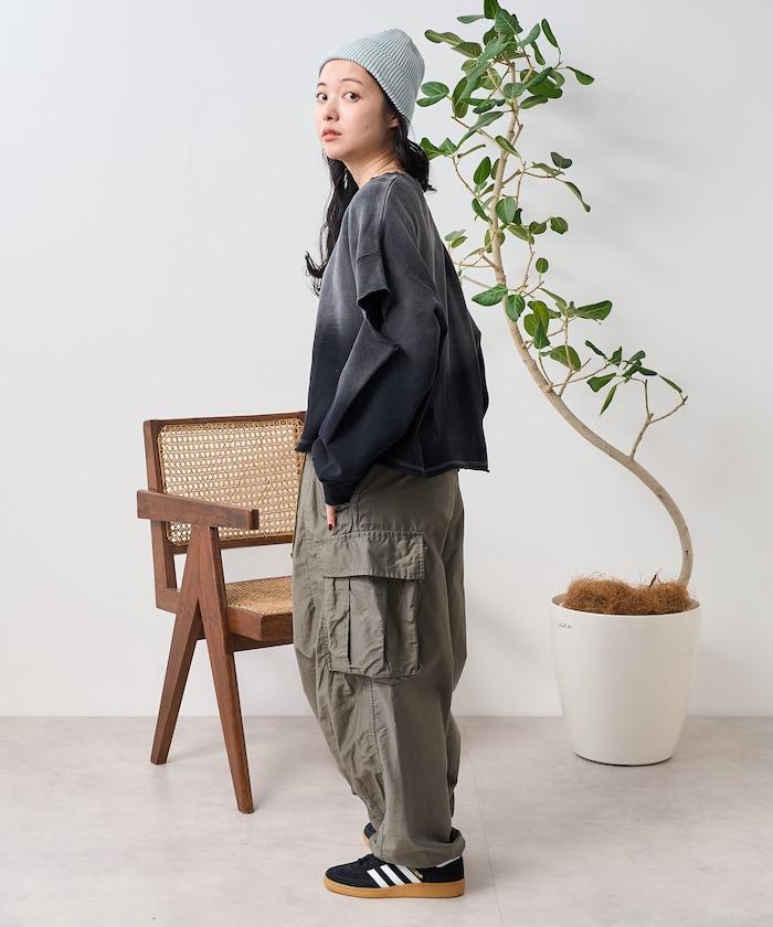 粉末漂白 剪裁開衩衛衣