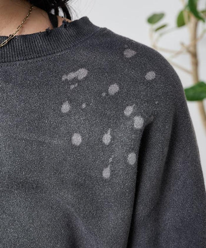 粉末漂白 剪裁開衩衛衣