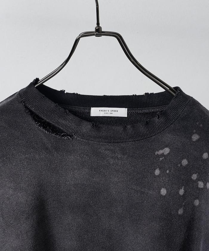 粉末漂白 剪裁開衩衛衣