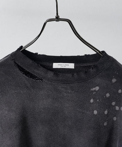 粉末漂白 剪裁開衩衛衣