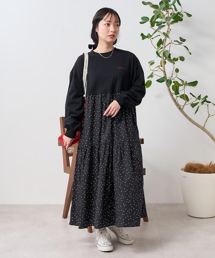 圓點連衣裙