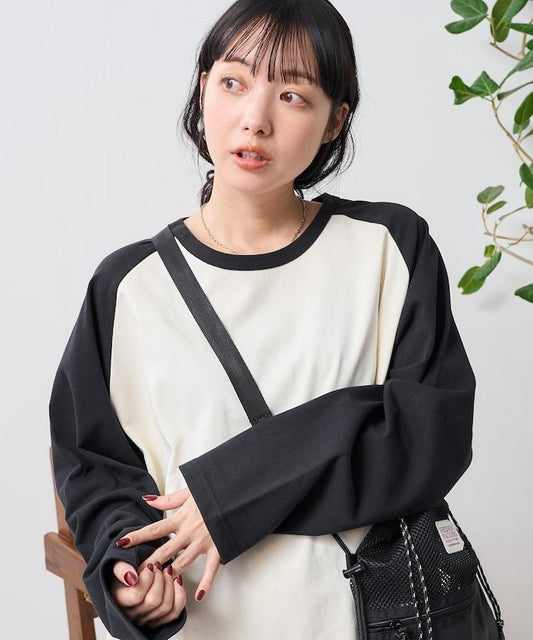 配色拉格朗T-shirt