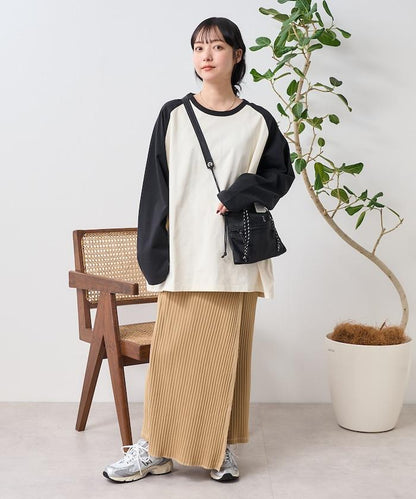 配色拉格朗T-shirt